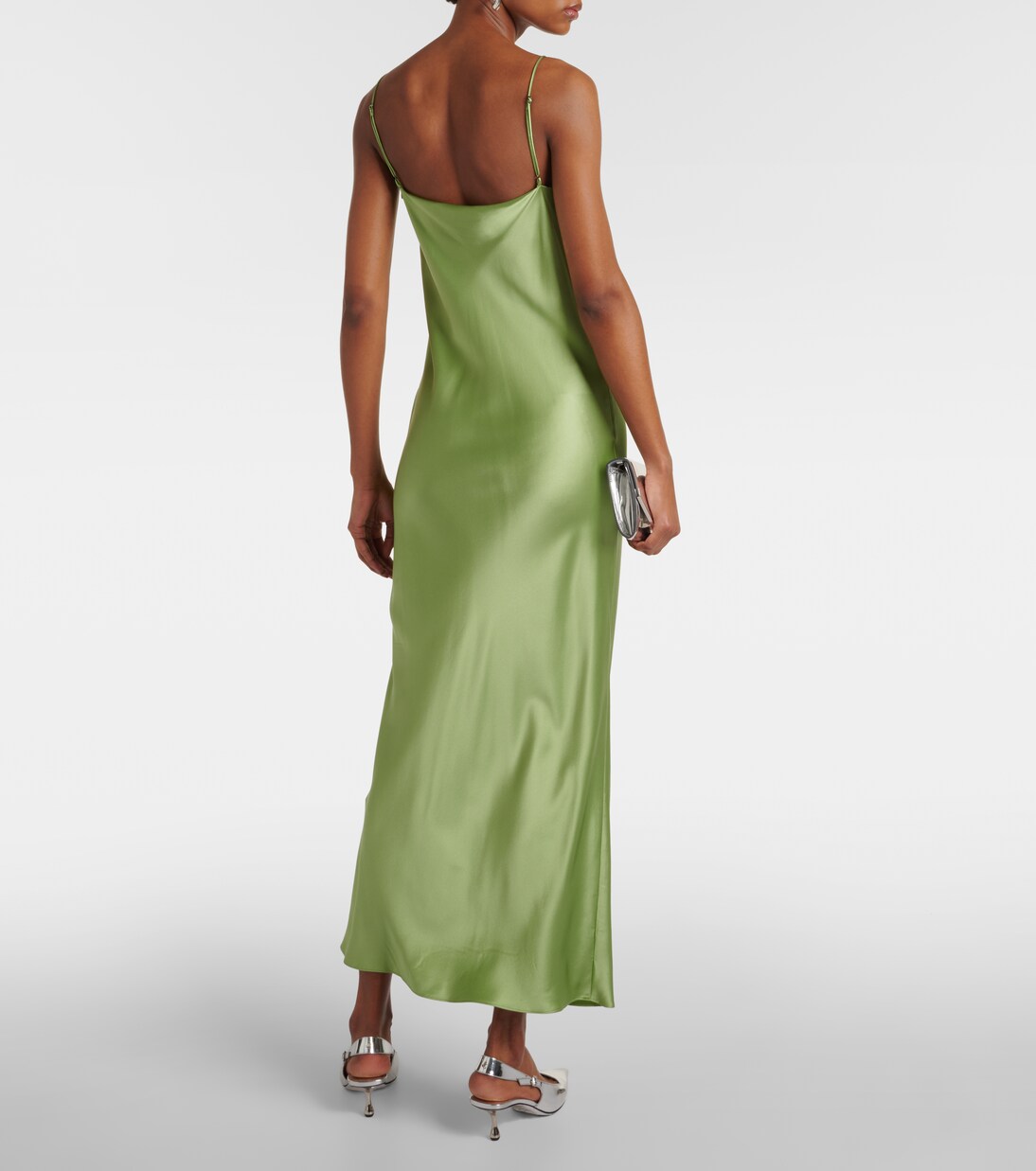 Shiny Statement silk charmeuse maxi dress | Dorothee Schumacher