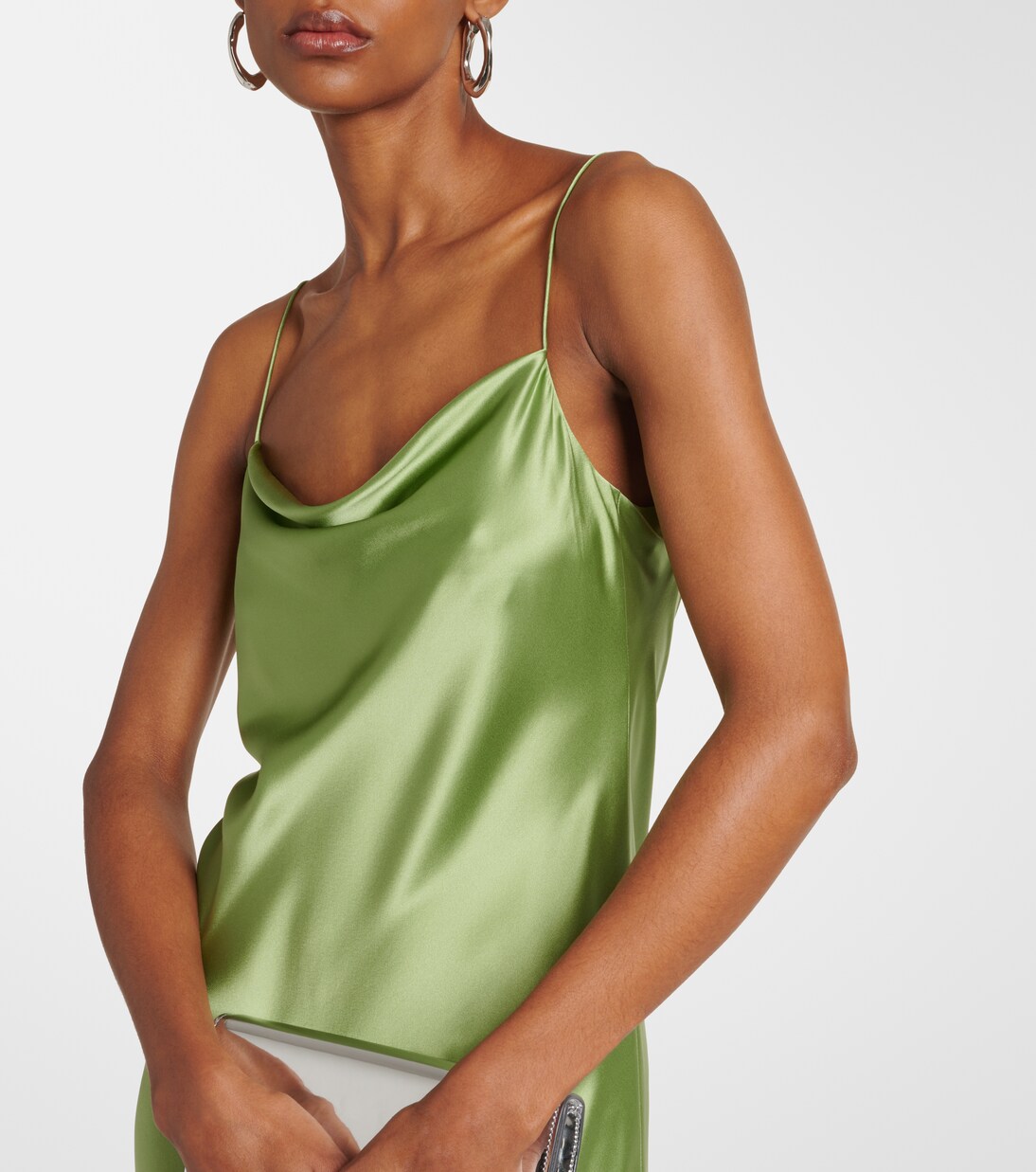 Shiny Statement silk charmeuse maxi dress | Dorothee Schumacher