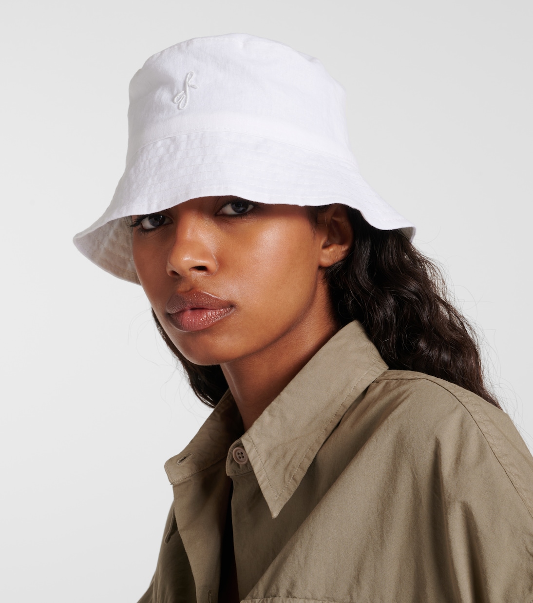 Monogram linen bucket hat | Ruslan Baginskiy
