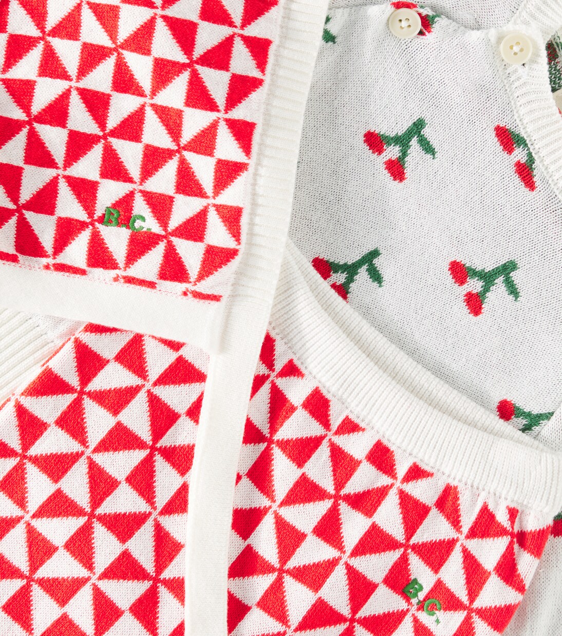 Baby Set Cherry aus Pullover, Hose und Mütze | Bobo Choses