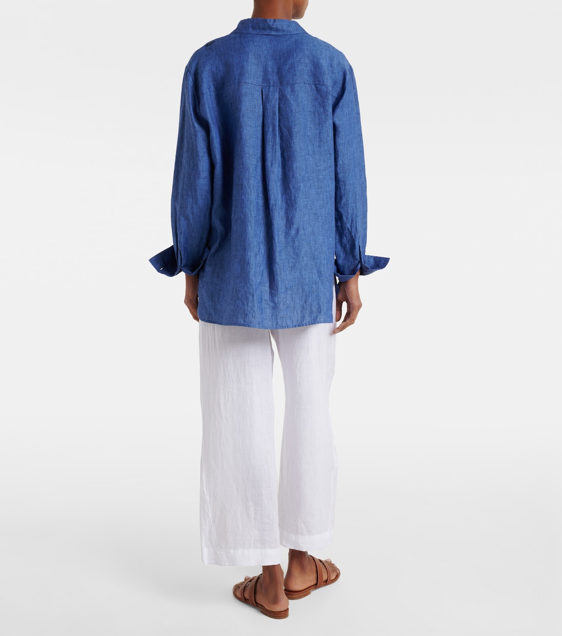 Lola linen wide-leg pants | Velvet