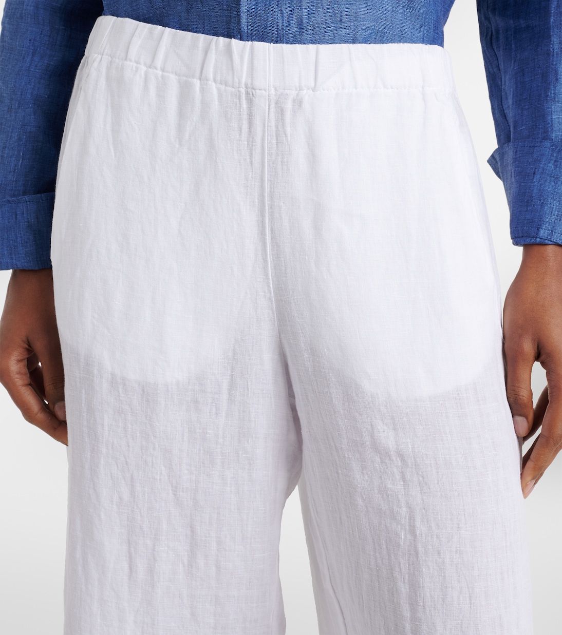 Lola linen wide-leg pants | Velvet