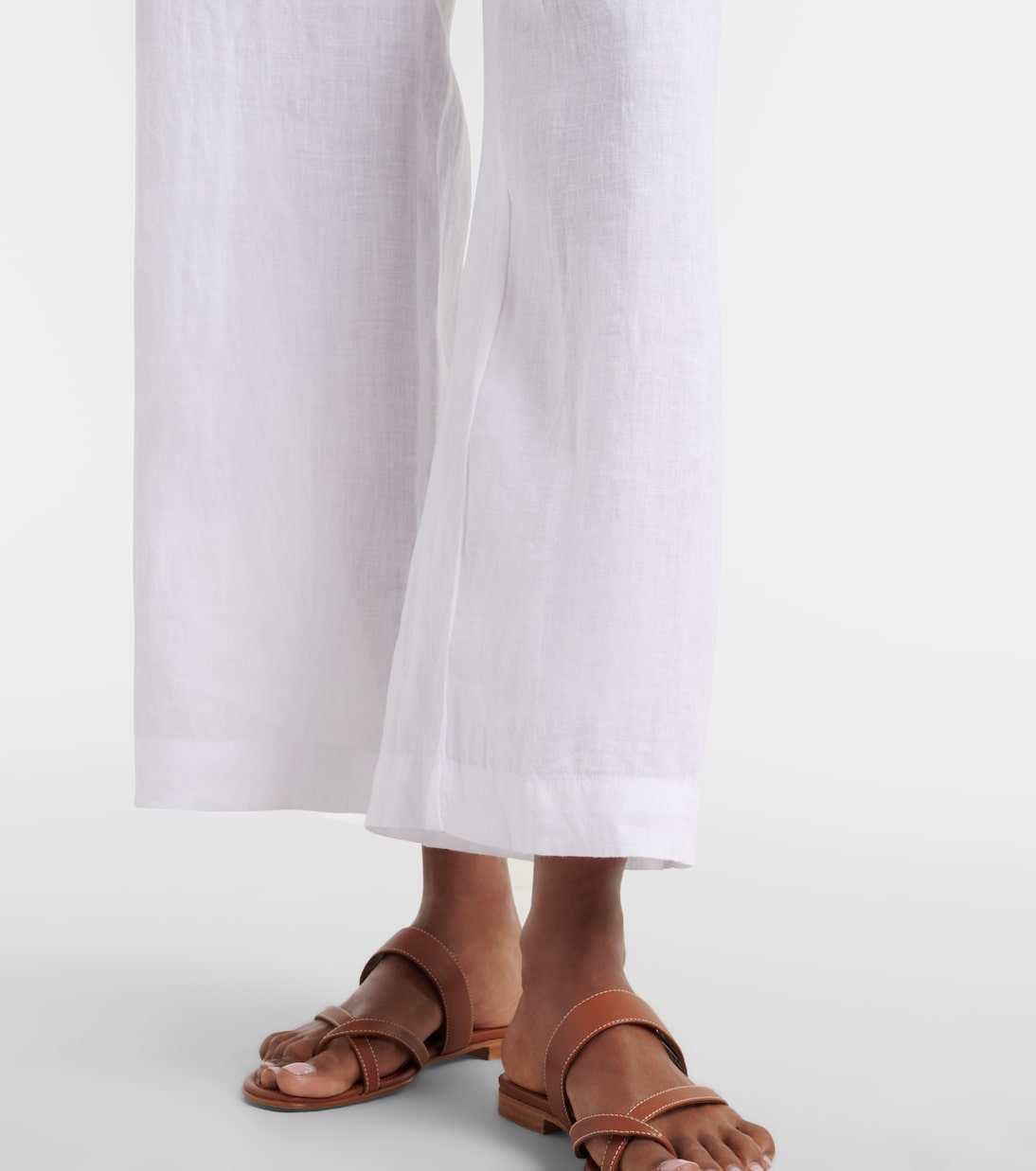 Lola linen wide-leg pants | Velvet