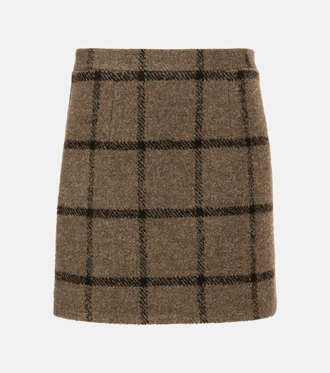 Checked wool-blend tweed miniskirt | Patou
