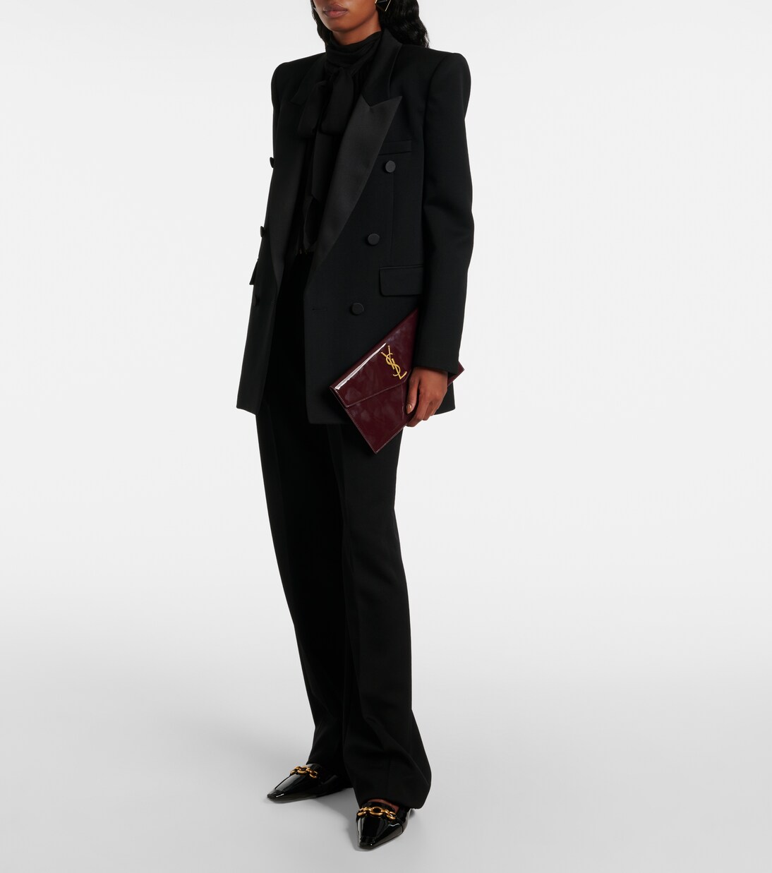 Clutch Uptown de charol | Saint Laurent