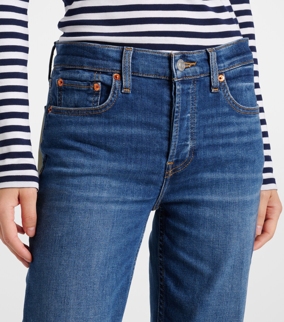 Jeans rectos Stove Pipe de tiro medio | Re/Done