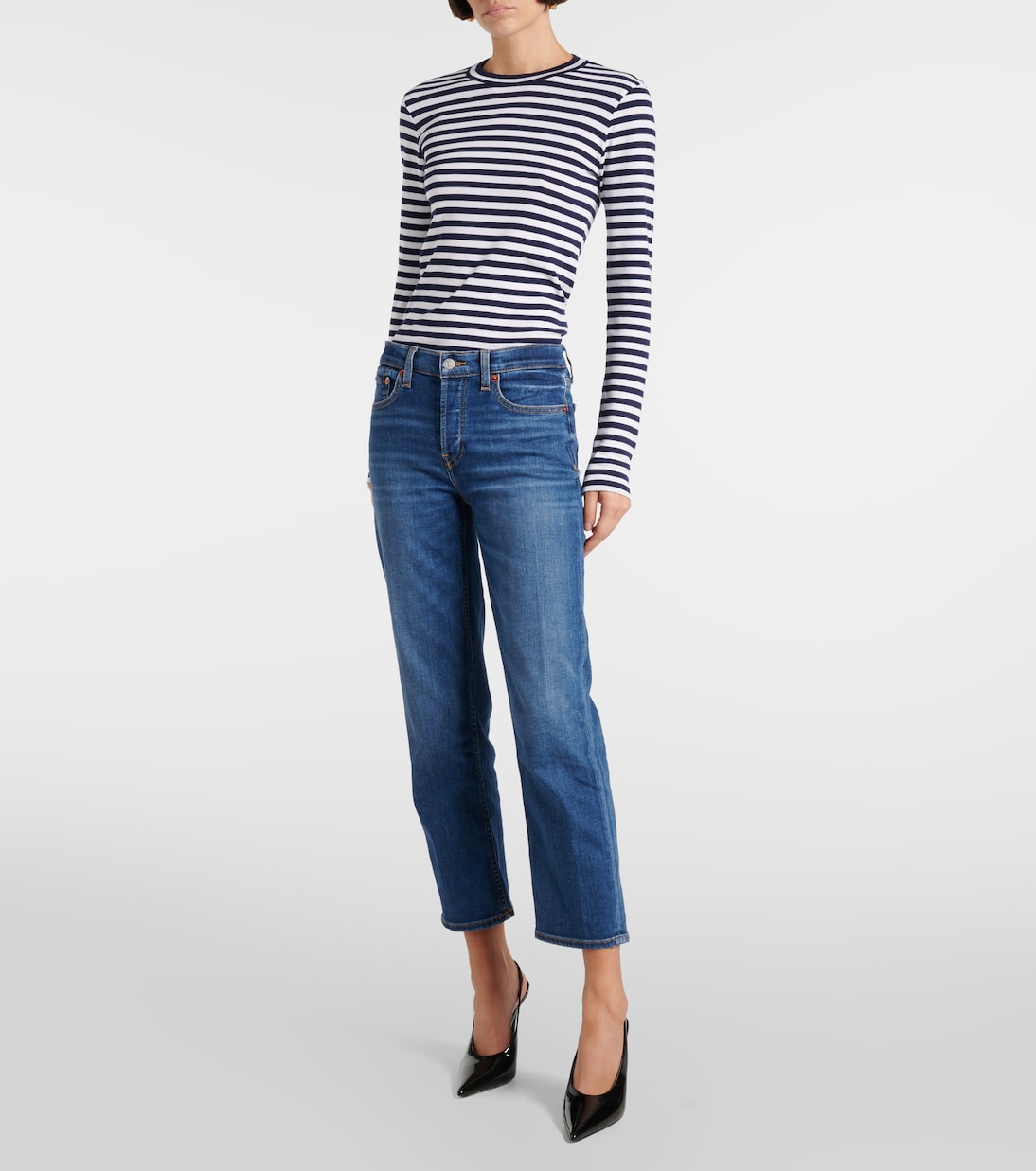 Jeans rectos Stove Pipe de tiro medio | Re/Done