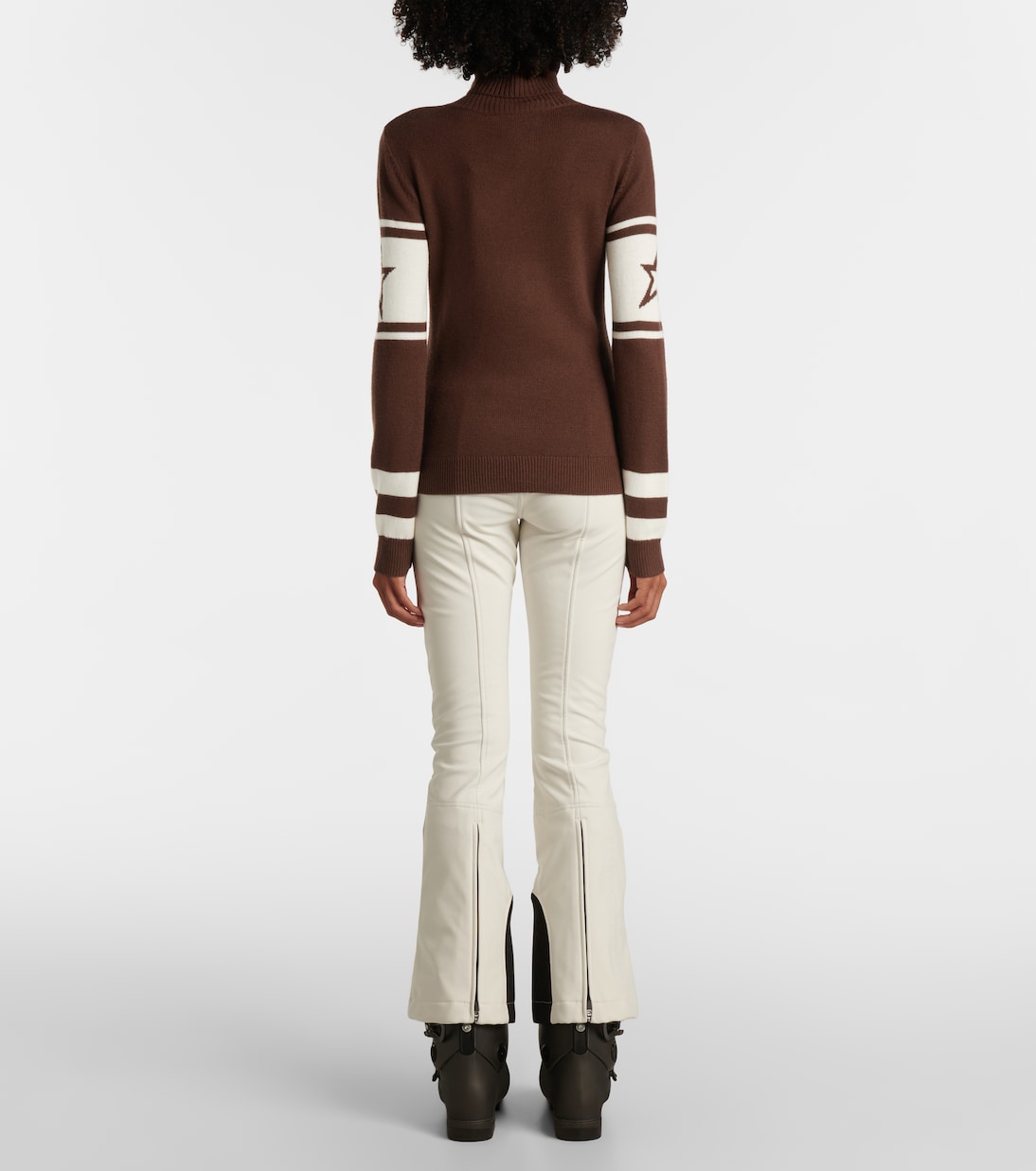 Jersey de cuello alto Schild de lana en intarsia | Perfect Moment