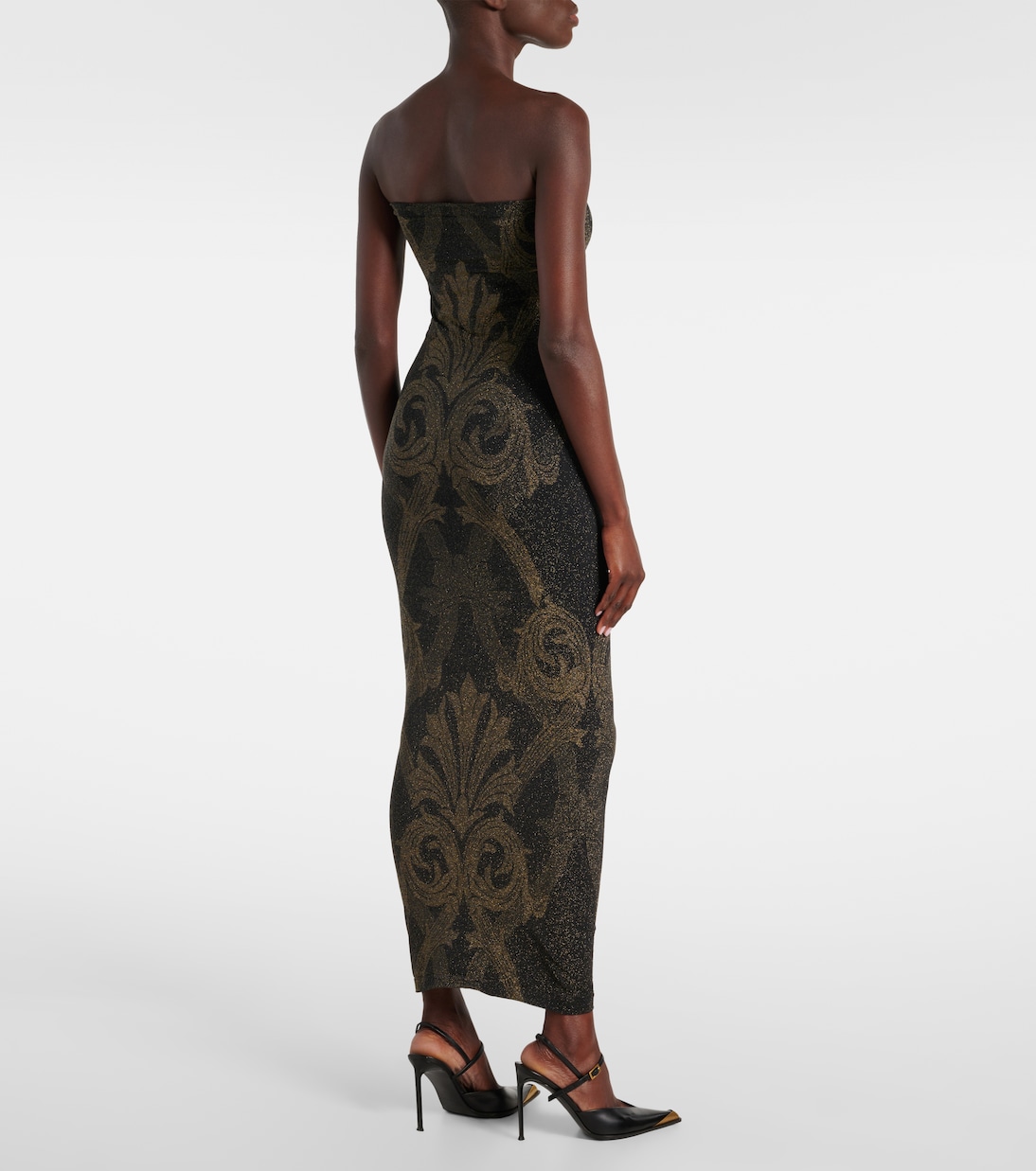 x Etro – Robe midi en lamé | Wolford