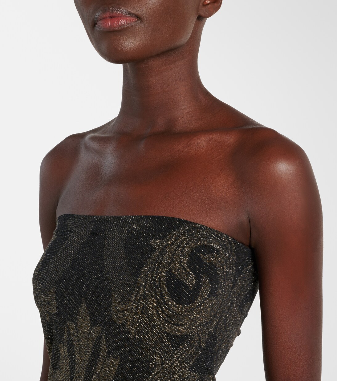 x Etro – Robe midi en lamé | Wolford