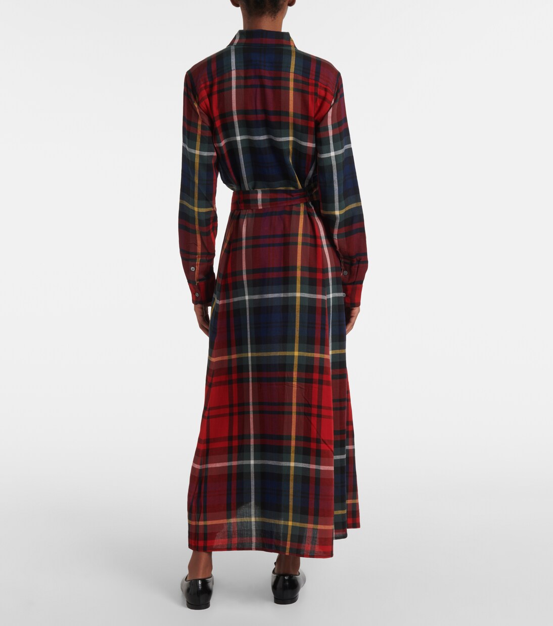 Checked cotton-blend shirt dress | Polo Ralph Lauren