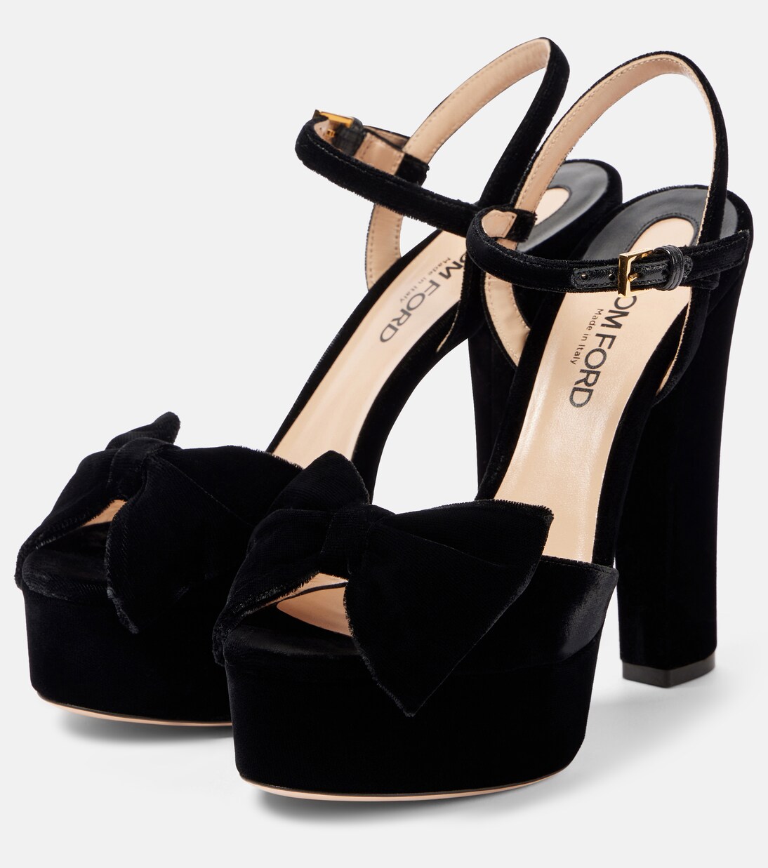 Brigitte 130 velvet platform sandals | Tom Ford