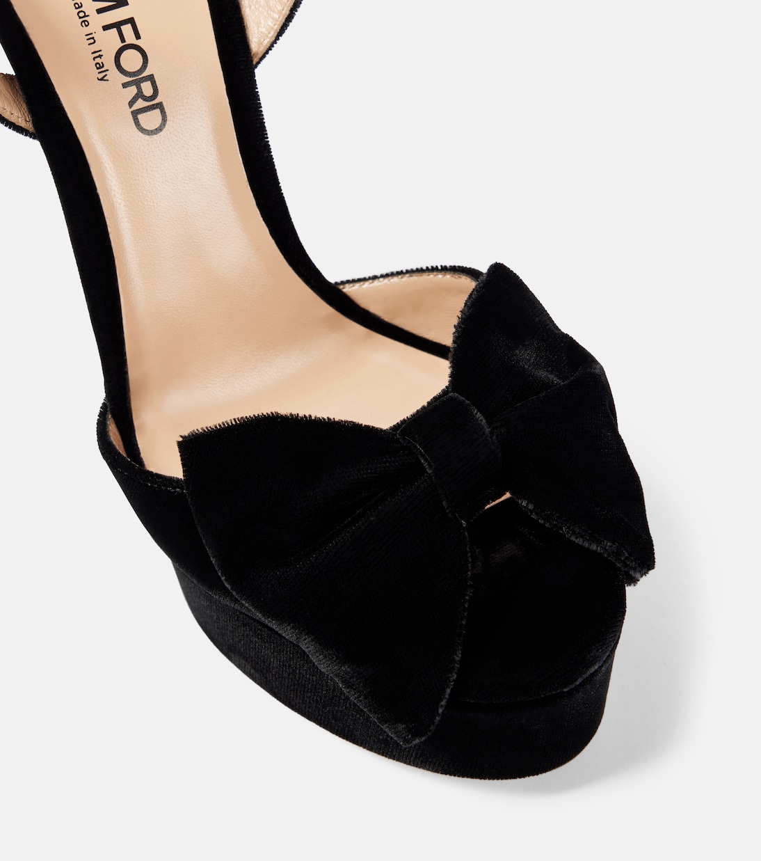 Brigitte 130 velvet platform sandals | Tom Ford