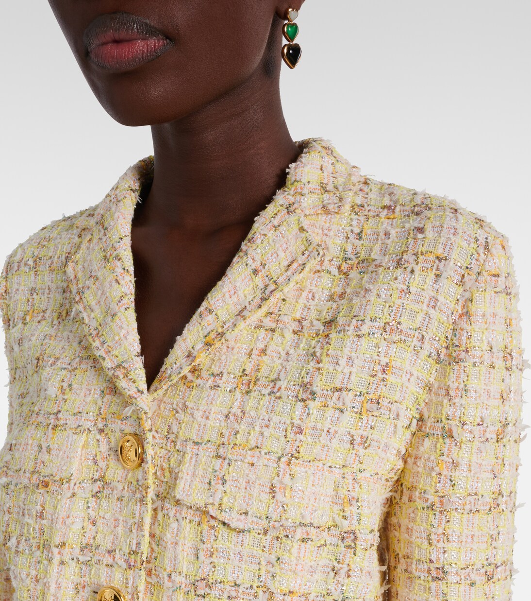 Checked cotton-blend jacket | Giambattista Valli