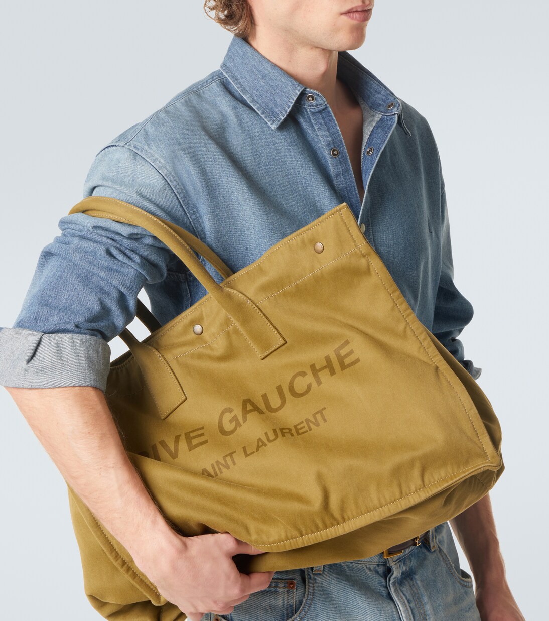 Rive Gauche Large canvas tote bag | Saint Laurent