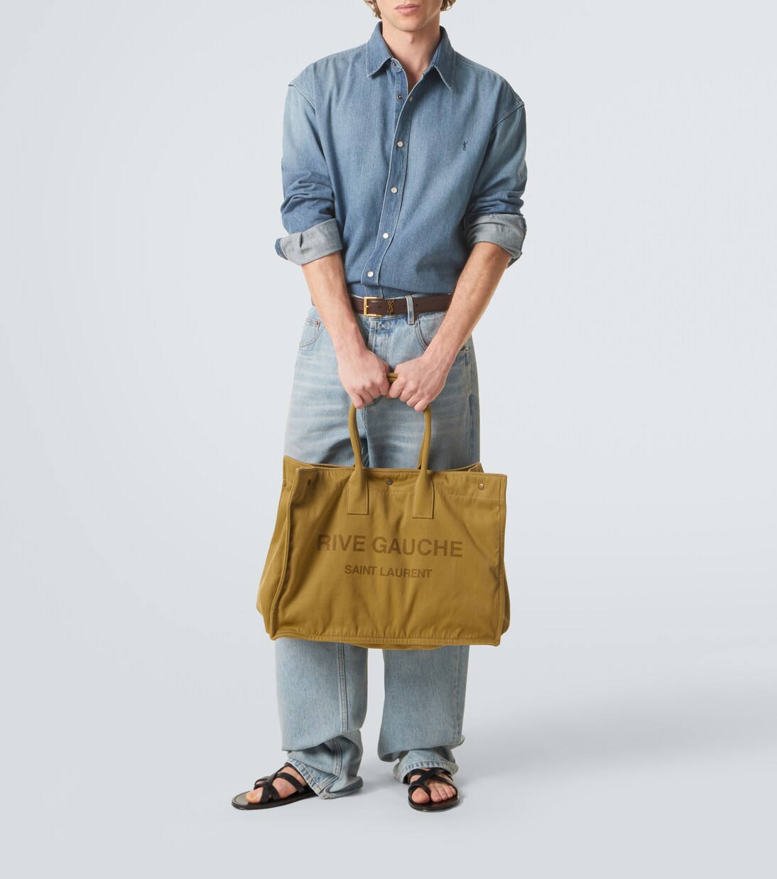 Rive Gauche Large canvas tote bag | Saint Laurent