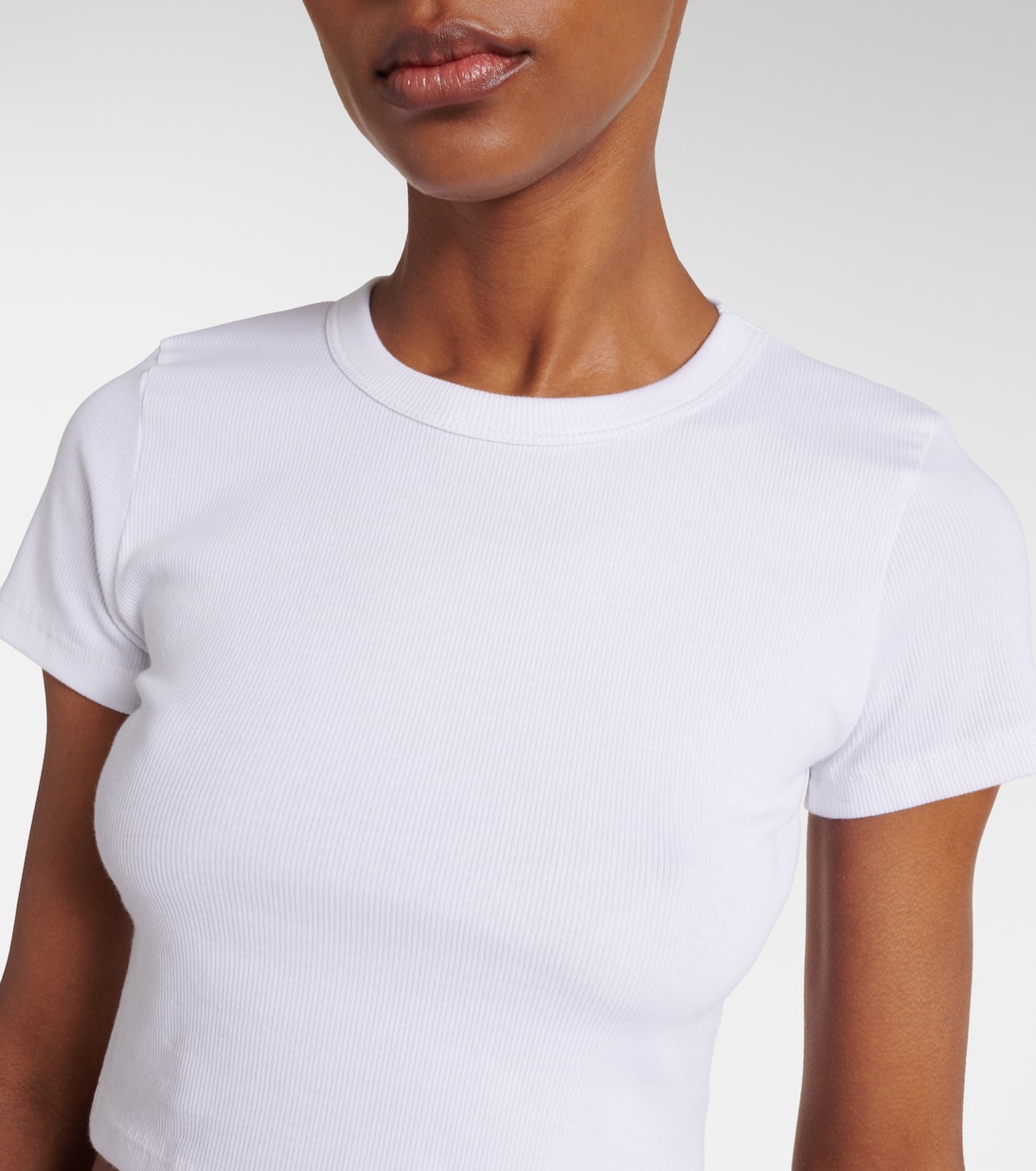 Kelly cropped cotton jersey T-shirt | Leset