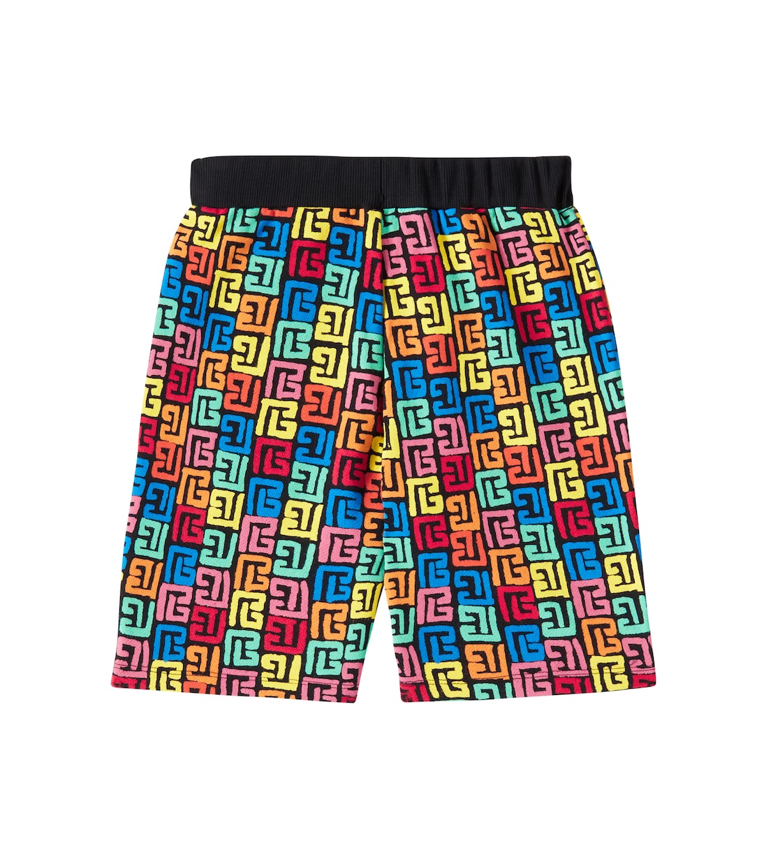Monogram cotton jersey shorts | Balmain Kids