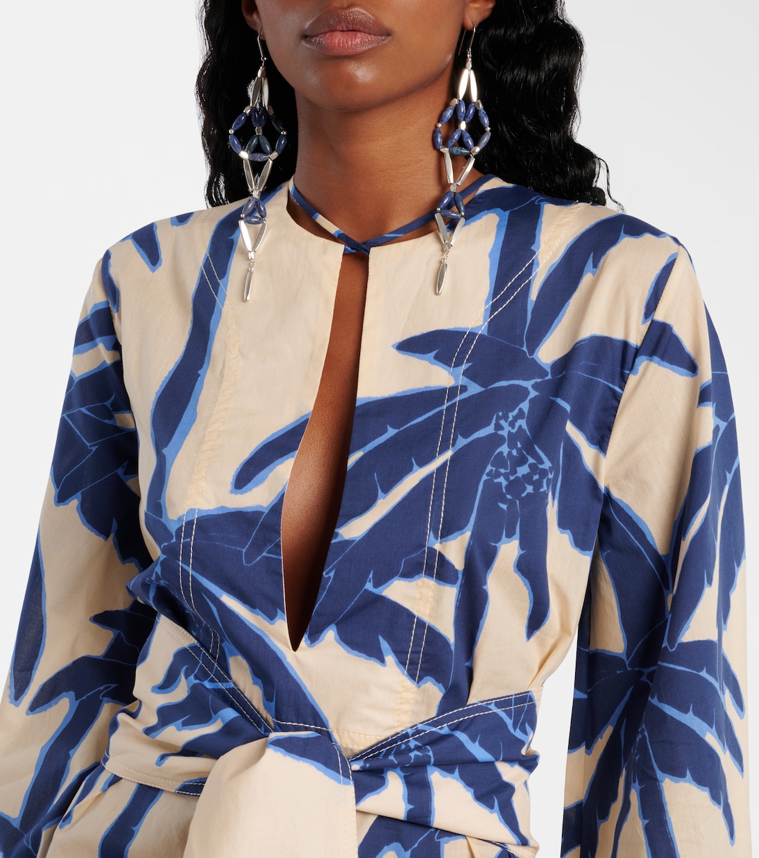 Bedruckte Tunika Sotaviento aus Baumwolle | Johanna Ortiz