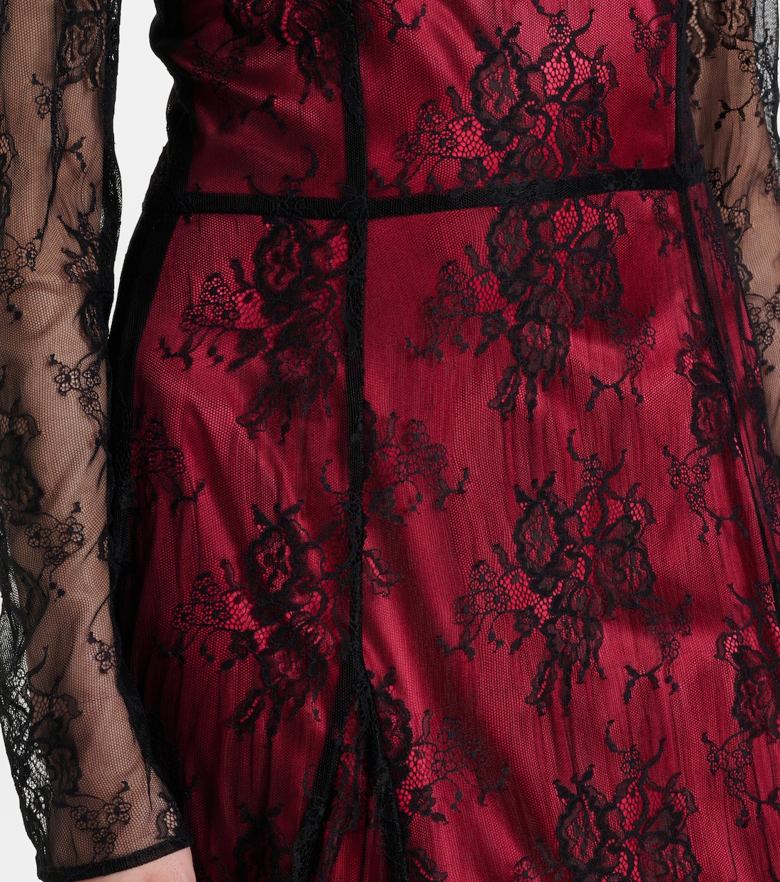 Vestido midi de encaje floral | Dolce&Gabbana