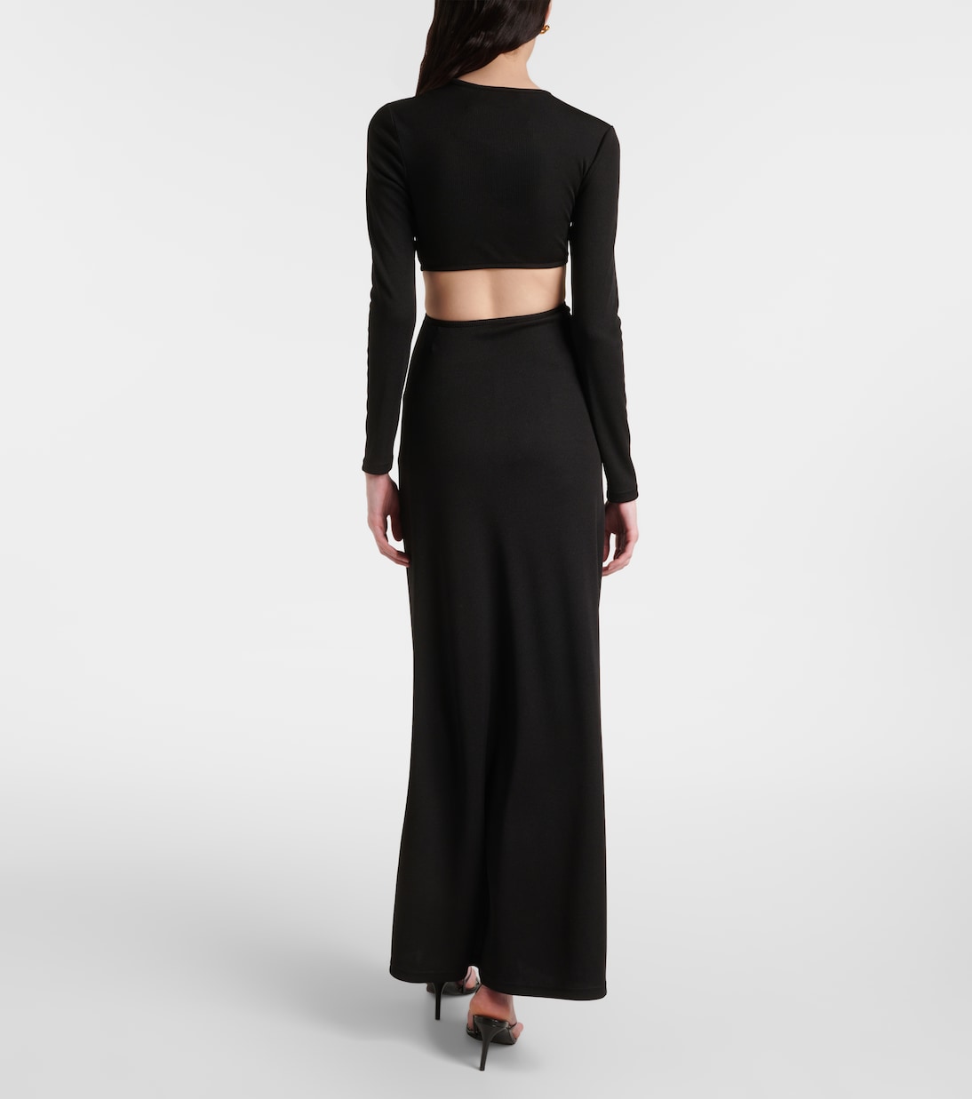 Abito lungo S-Buckle con applicazione | Christopher Esber