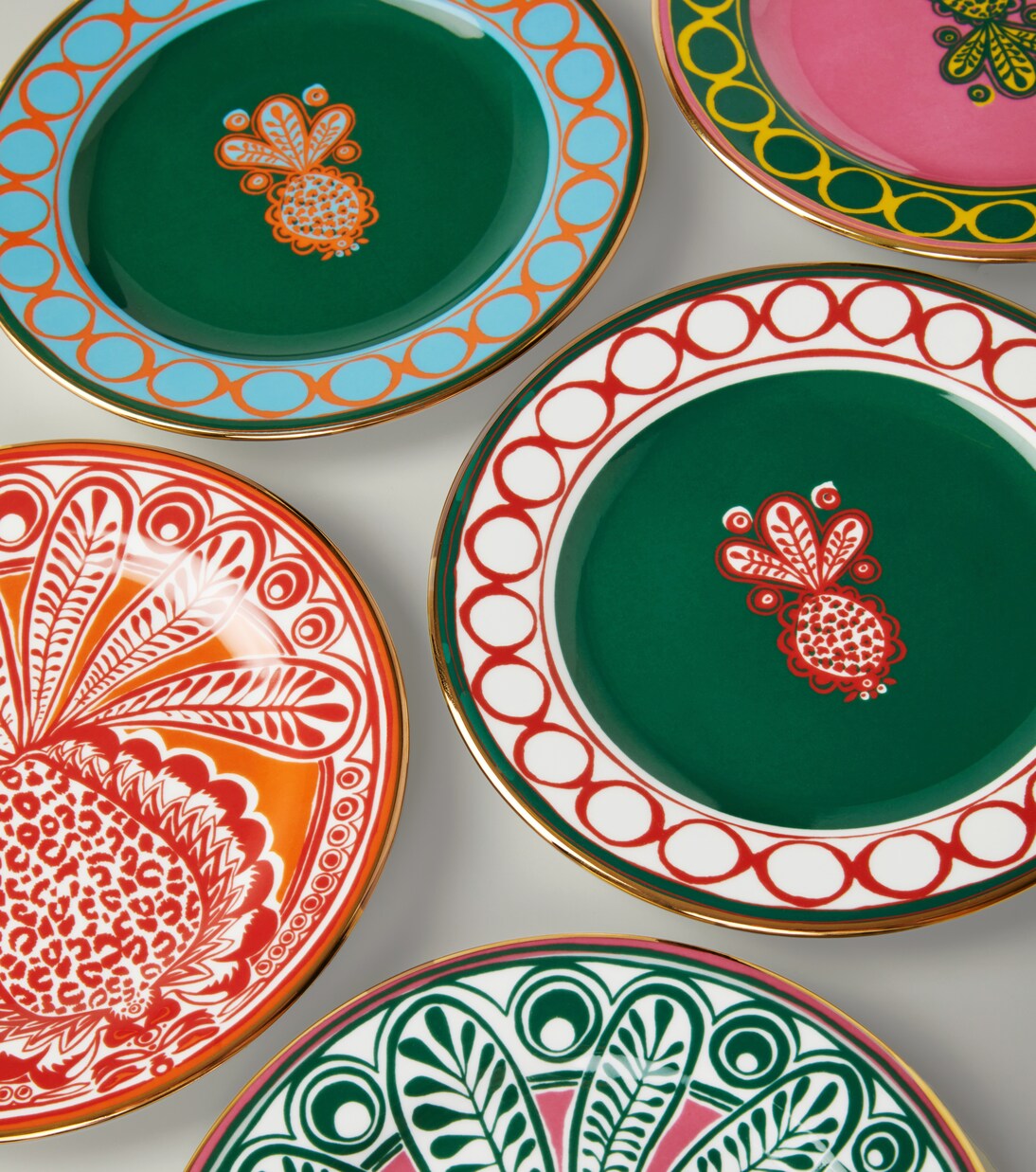Pineapple set of 6 dessert plates | La DoubleJ