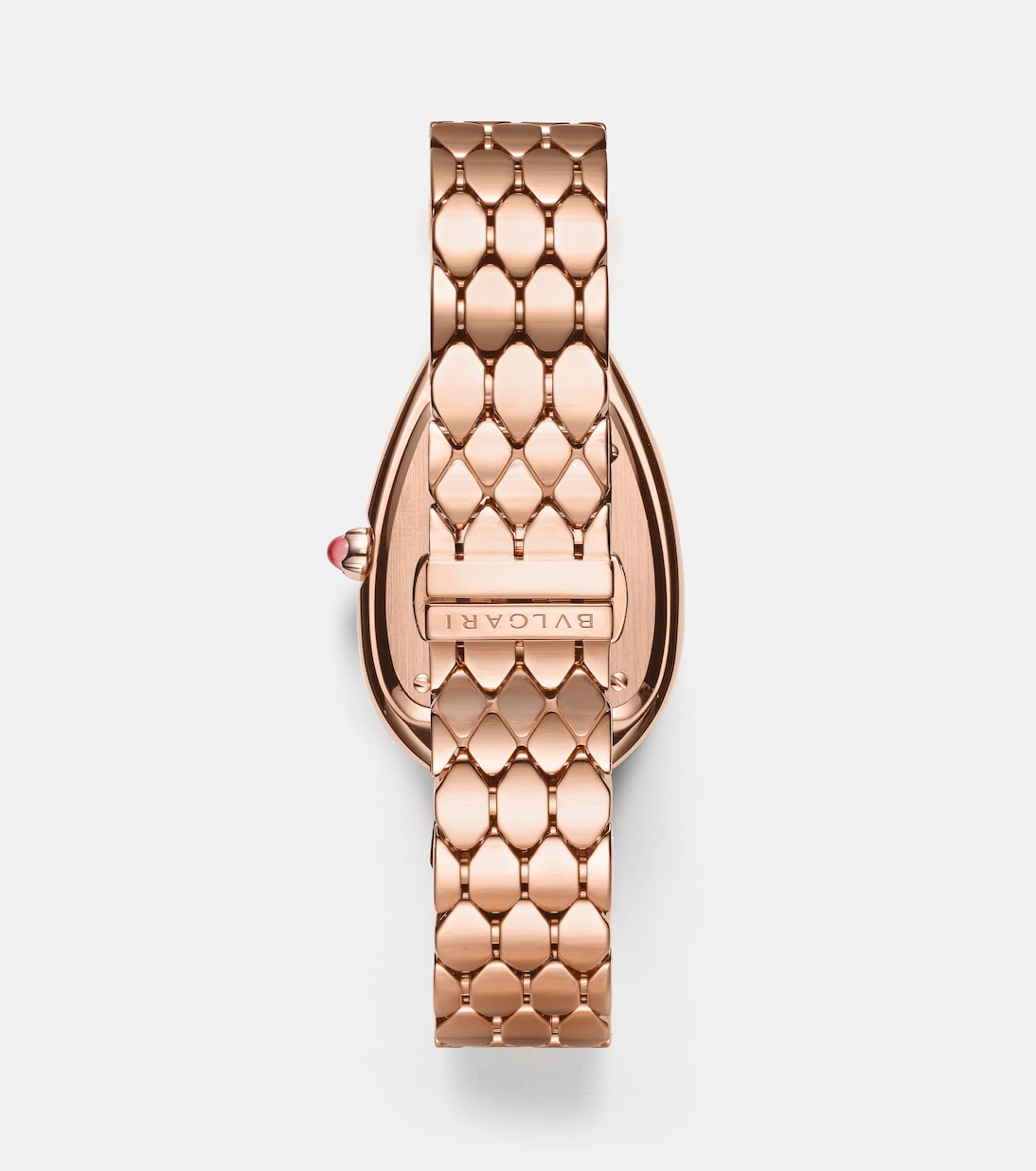 Serpenti Seduttori 33mm rose gold watch with rubellite and quartz  | Bvlgari