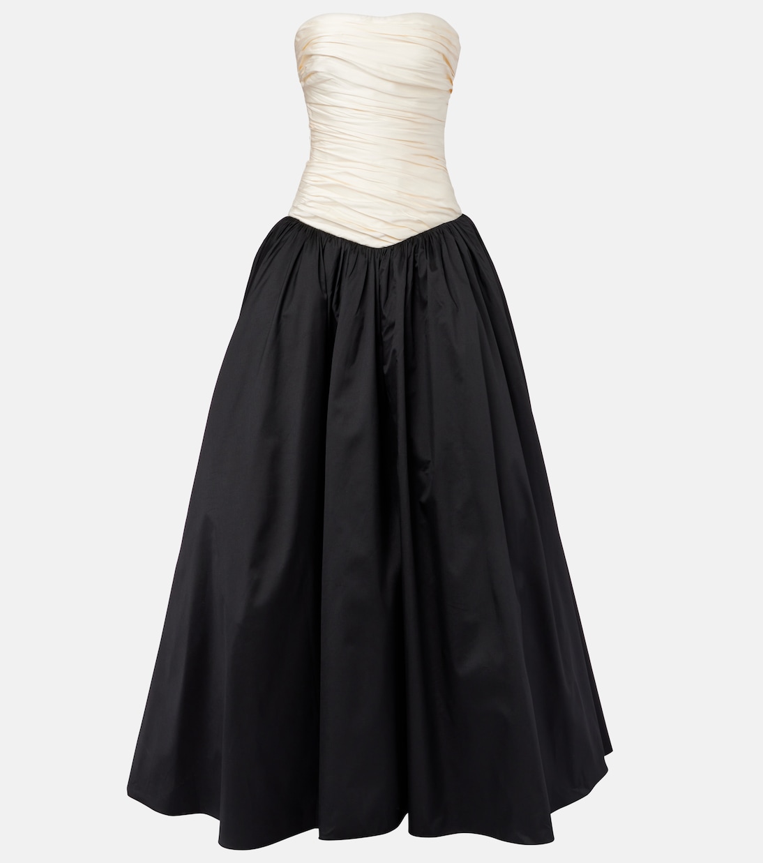 Strapless mikado and taffeta gown | Marmar Halim