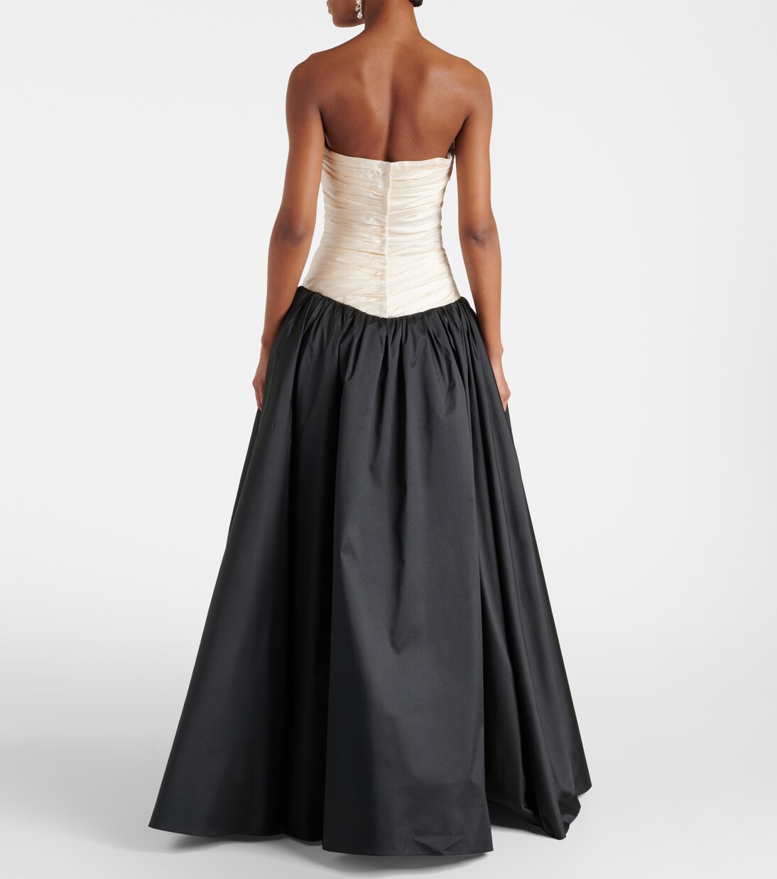 Strapless mikado and taffeta gown | Marmar Halim