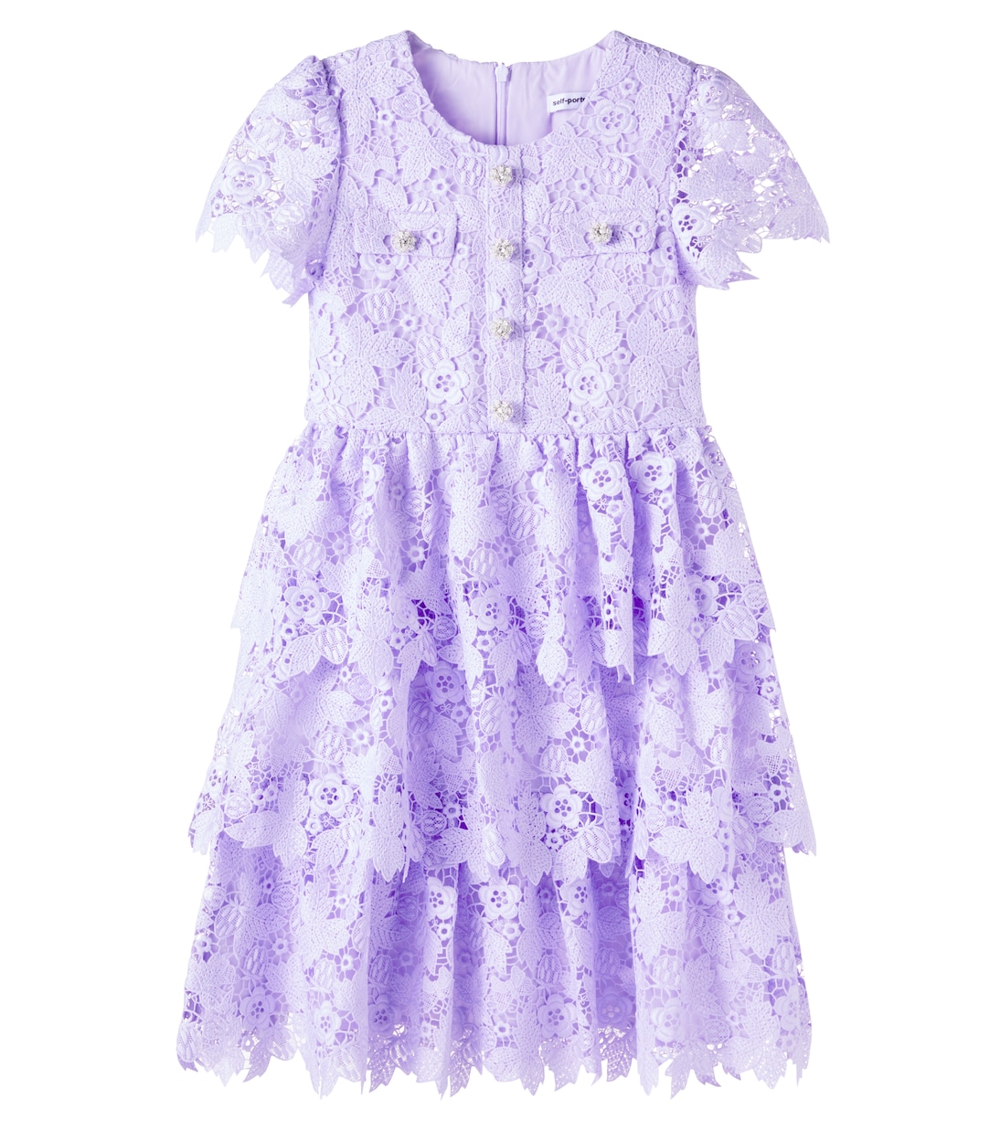 Embellished lace dress | Self-Portrait Kids