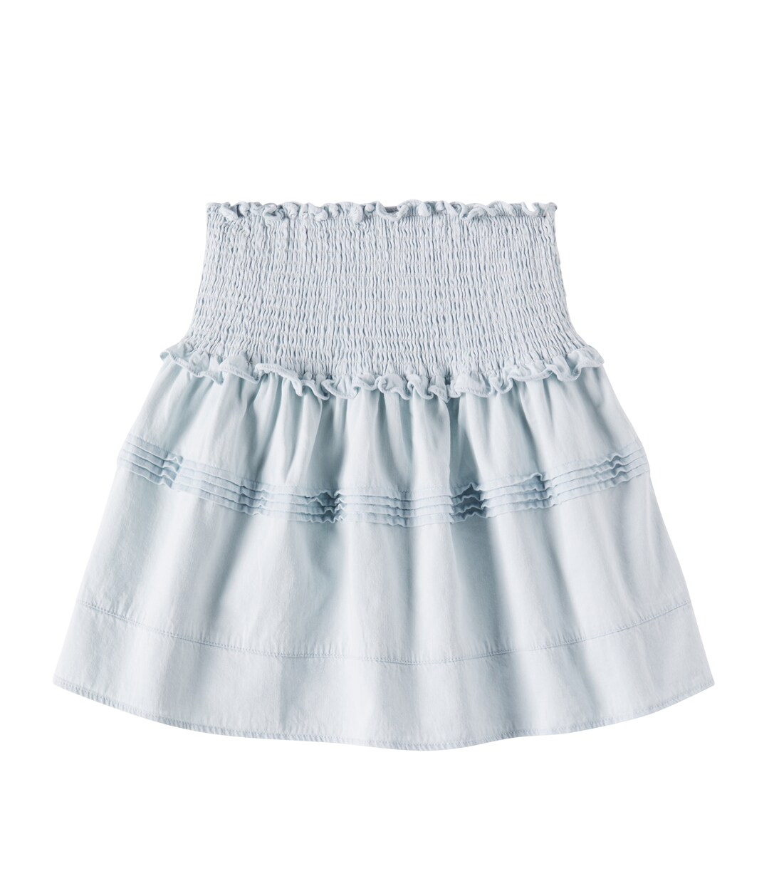 Shirred cotton chambray skirt | Petite Amalie  