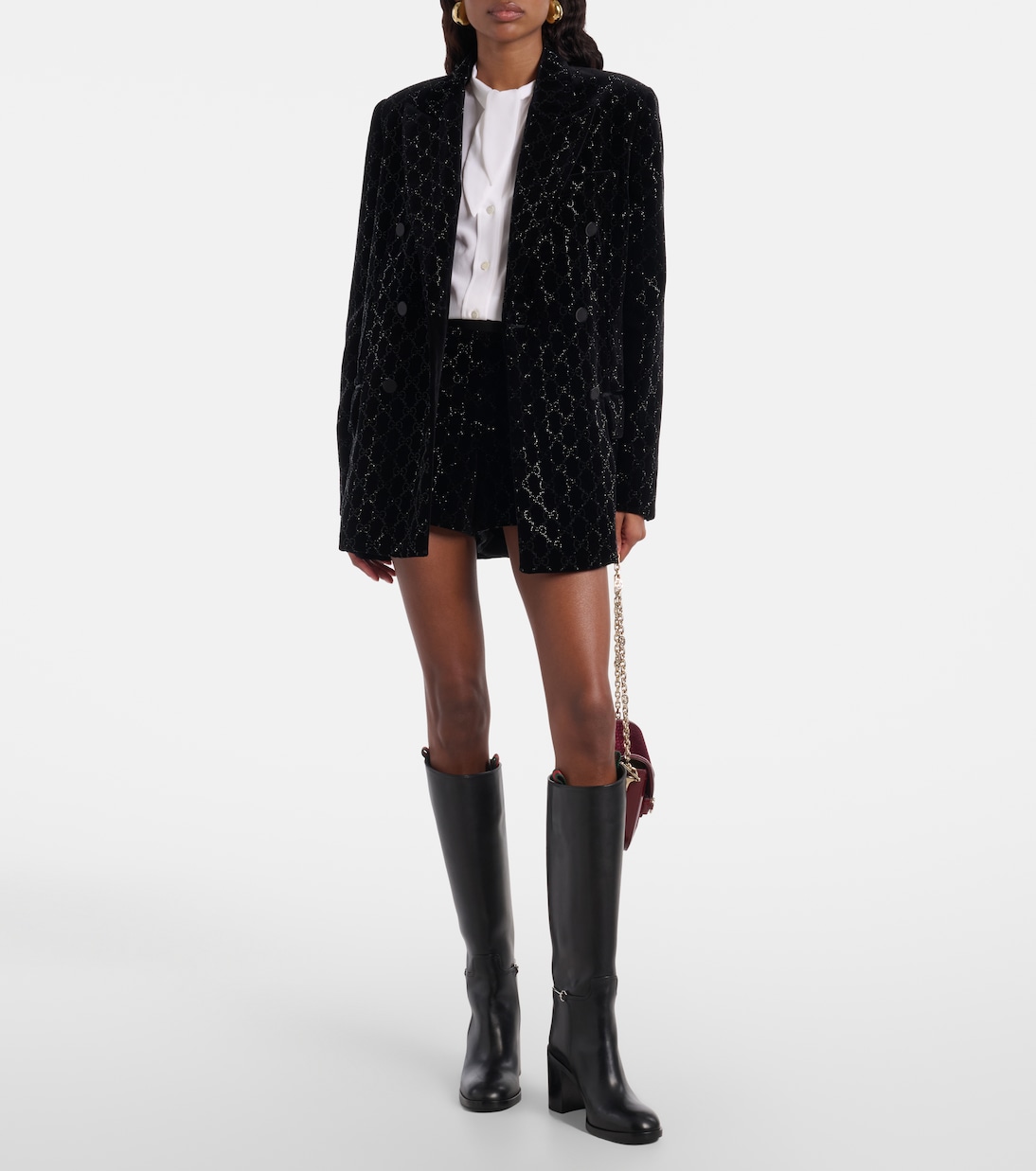 Shorts aus einem Baumwollgemisch mit Kristallen | Gucci