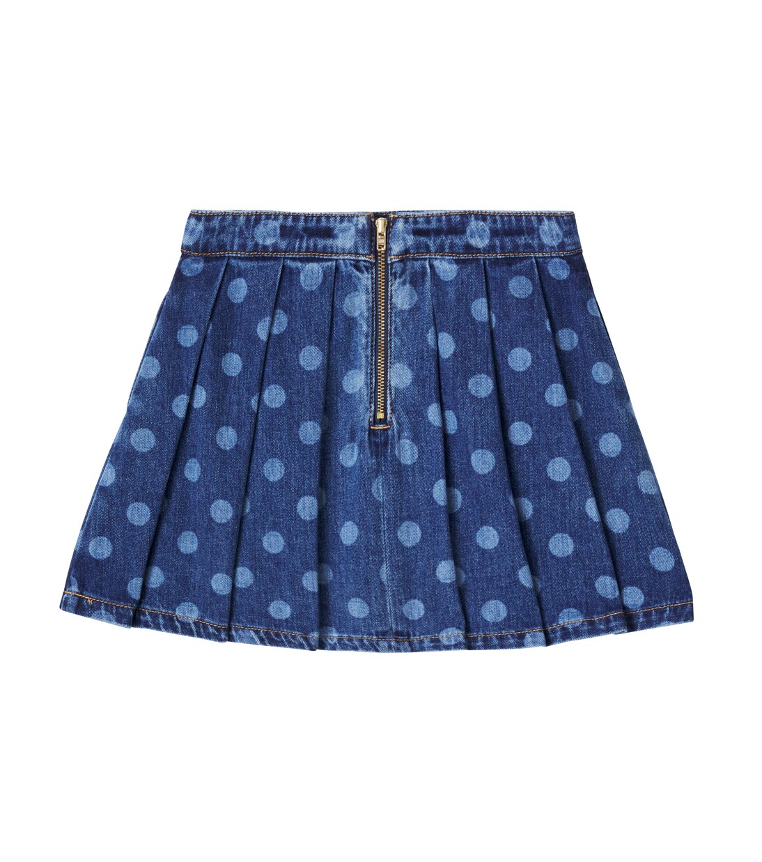 Falda denim plisada con lunares | Self-Portrait Kids