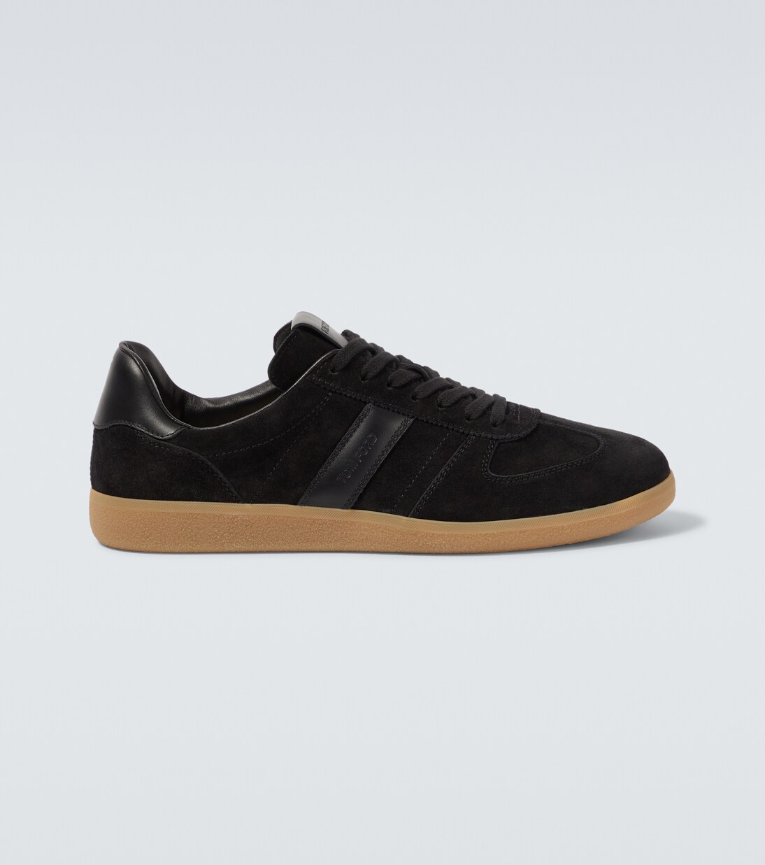 Leather-trimmed suede sneakers | Tom Ford
