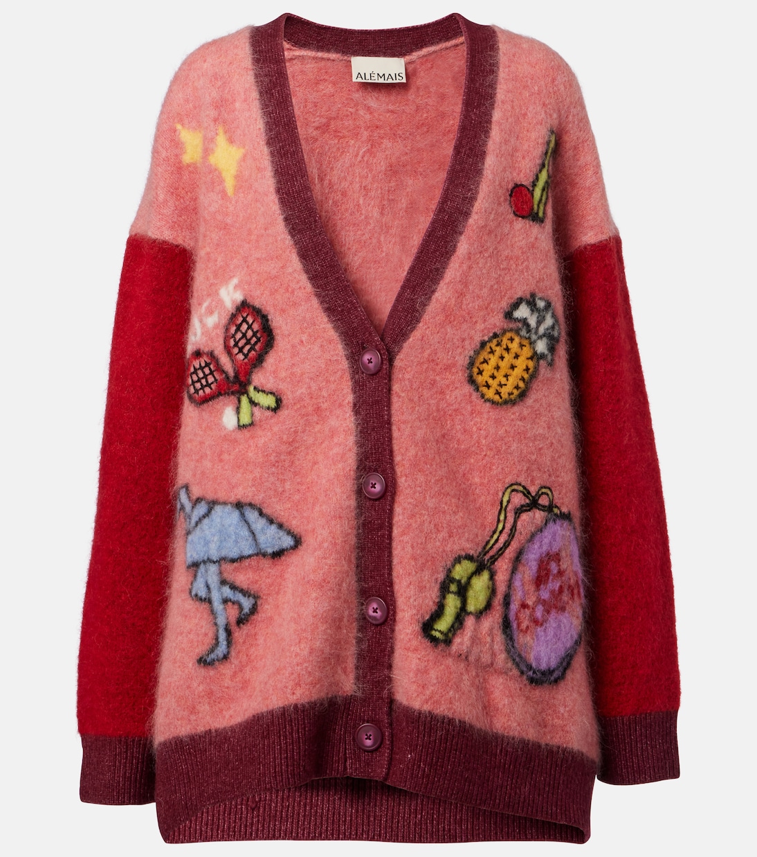 Court embroidered wool-blend cardigan | Alémais
