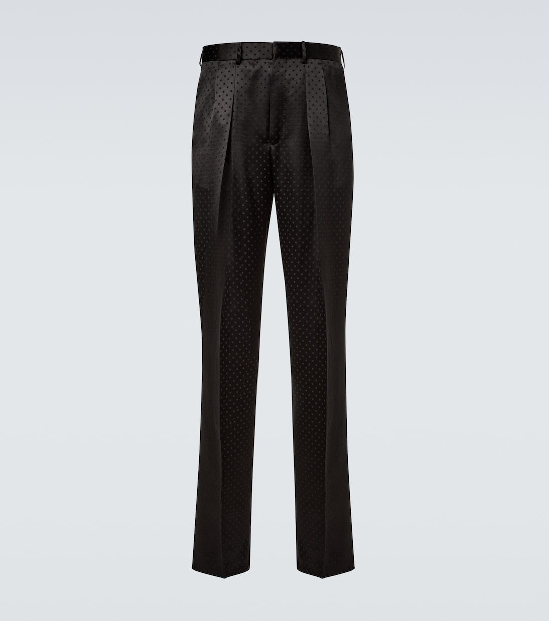 Jacquard polka-dot satin suit pants | Tom Ford