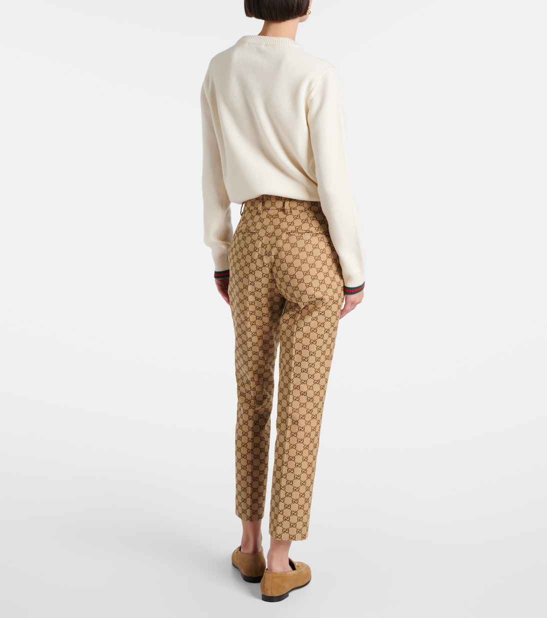 Cotton-blend straight pants | Gucci