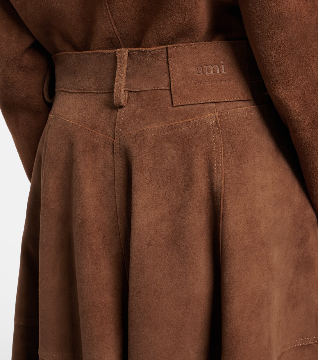 Jupe midi en daim | Ami Paris
