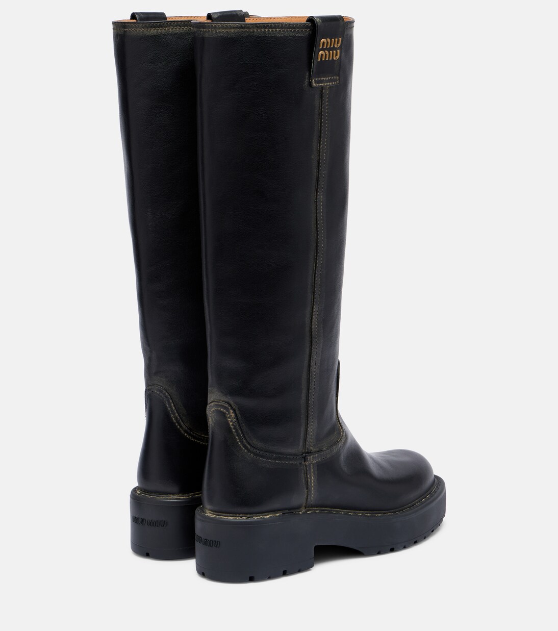 Stiefel aus Leder | Miu Miu