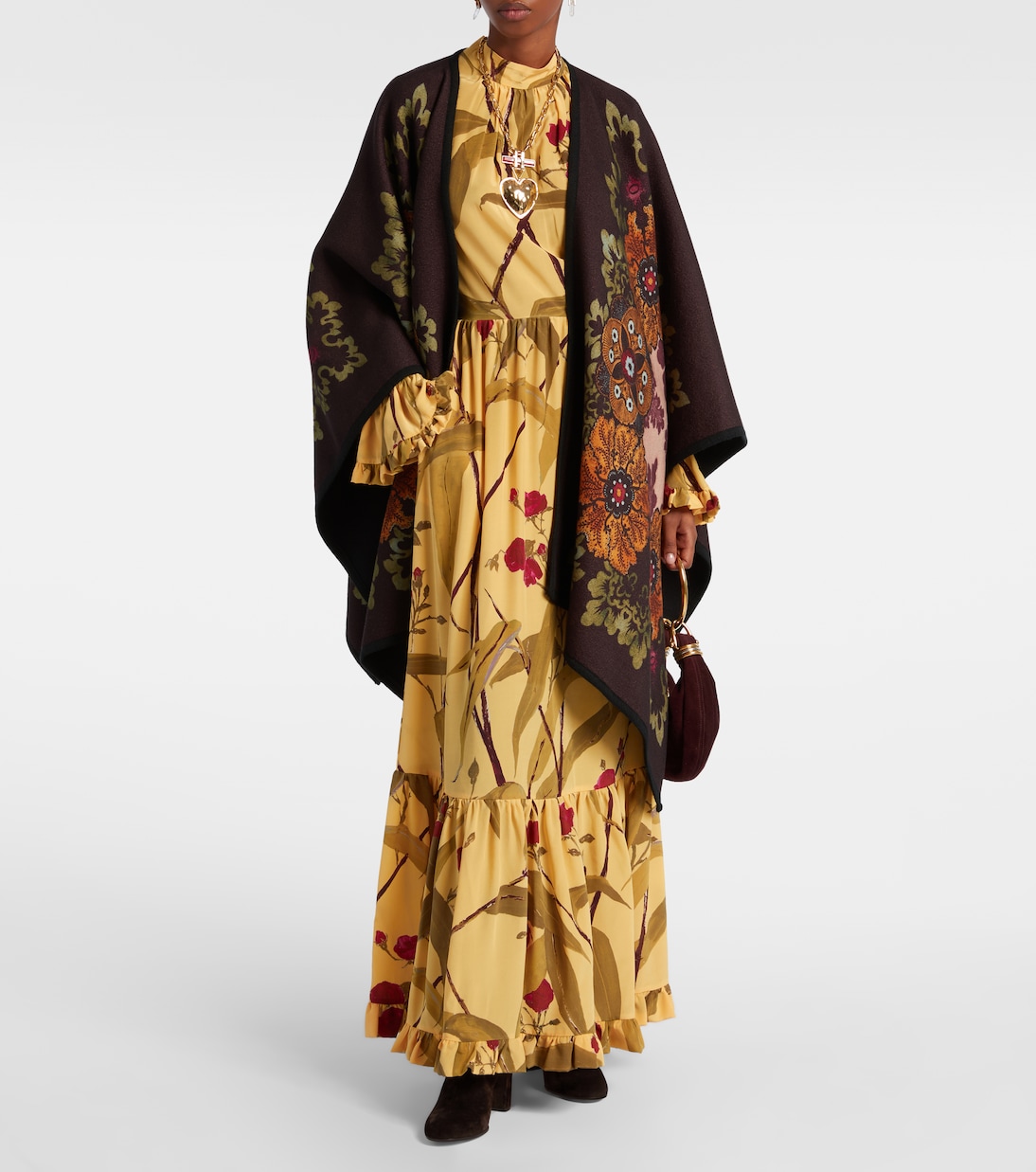 Visconti silk crêpe de chine maxi dress | La DoubleJ