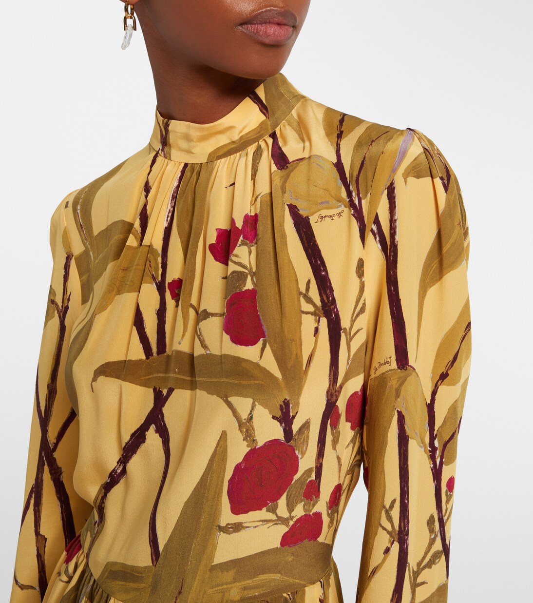 Visconti silk crêpe de chine maxi dress | La DoubleJ