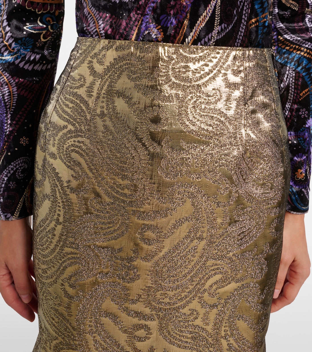 Paisley brocade midi skirt | Etro