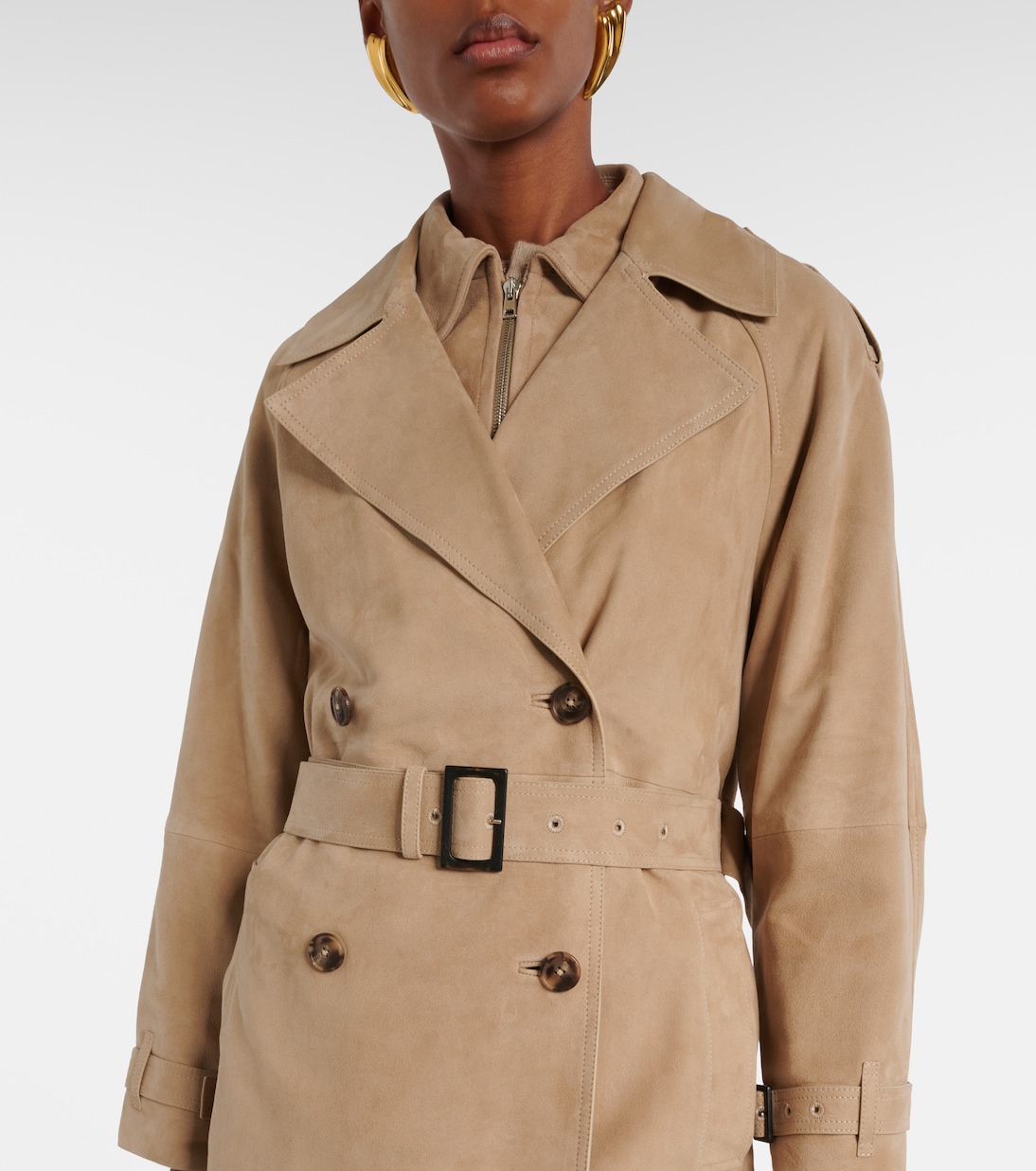 Suede trench coat | Yves Salomon