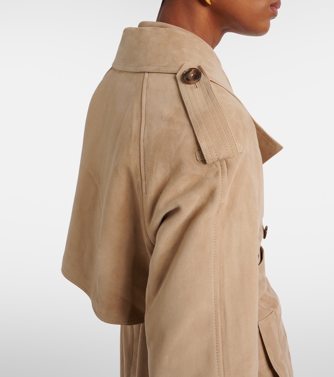 Suede trench coat | Yves Salomon