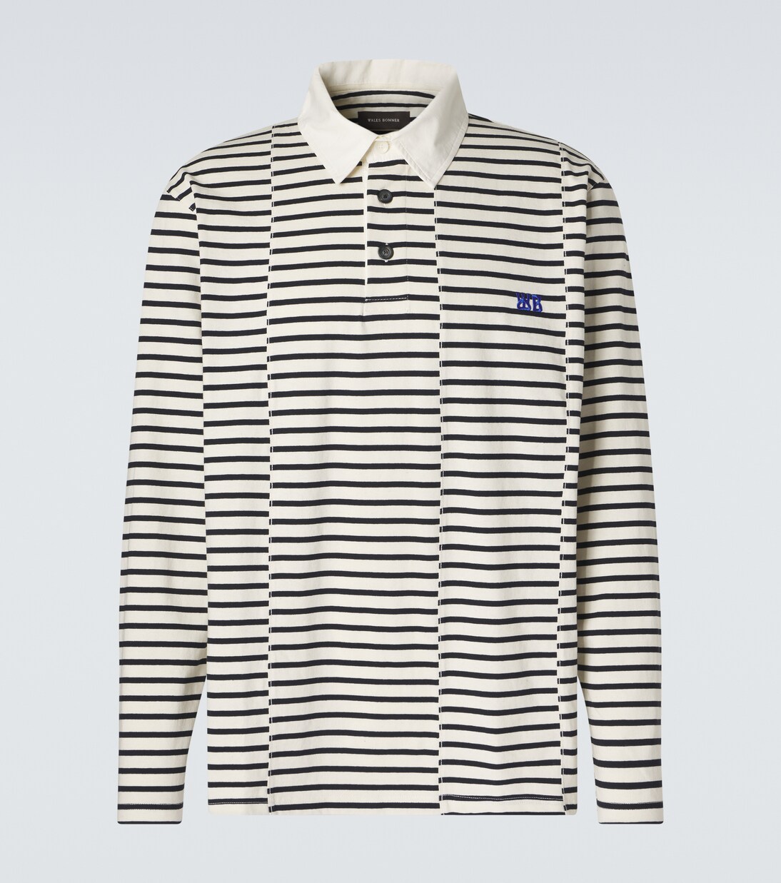 City striped cotton polo shirt | Wales Bonner