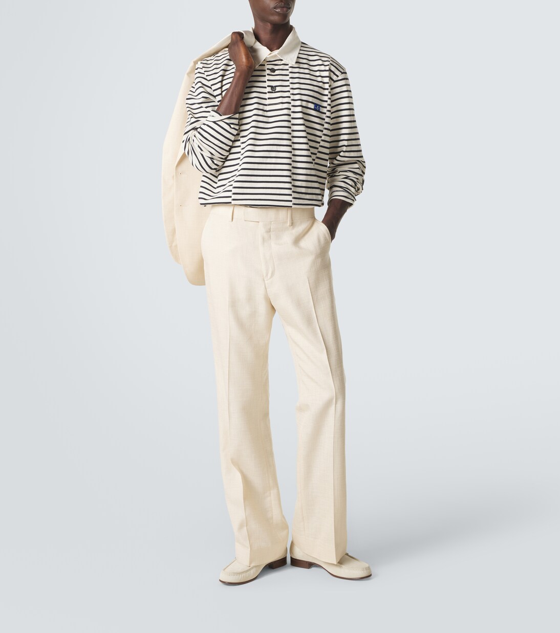 City striped cotton polo shirt | Wales Bonner