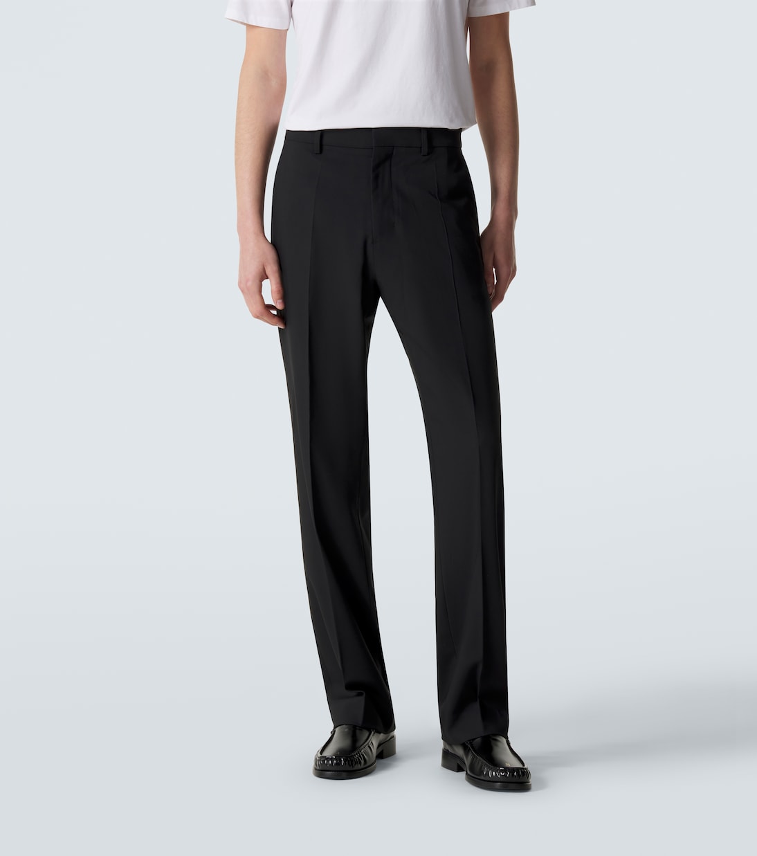 Gerade Hose aus Schurwoll-Gabardine | Ami Paris