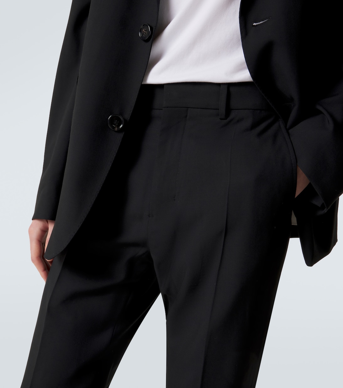 Gerade Hose aus Schurwoll-Gabardine | Ami Paris