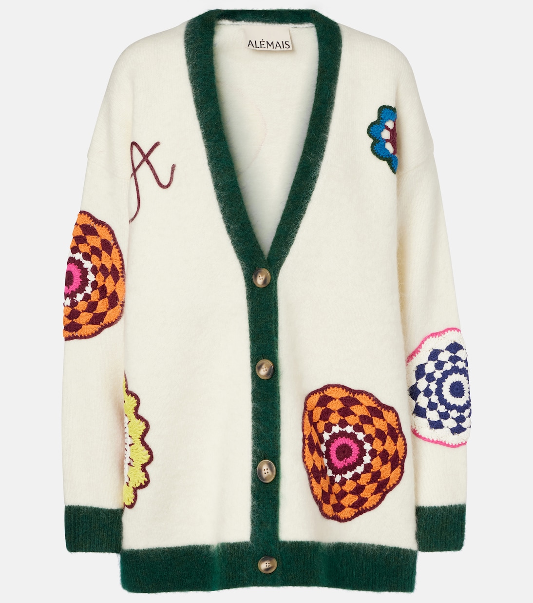 Cardigan mit Häkelstrick | Alémais