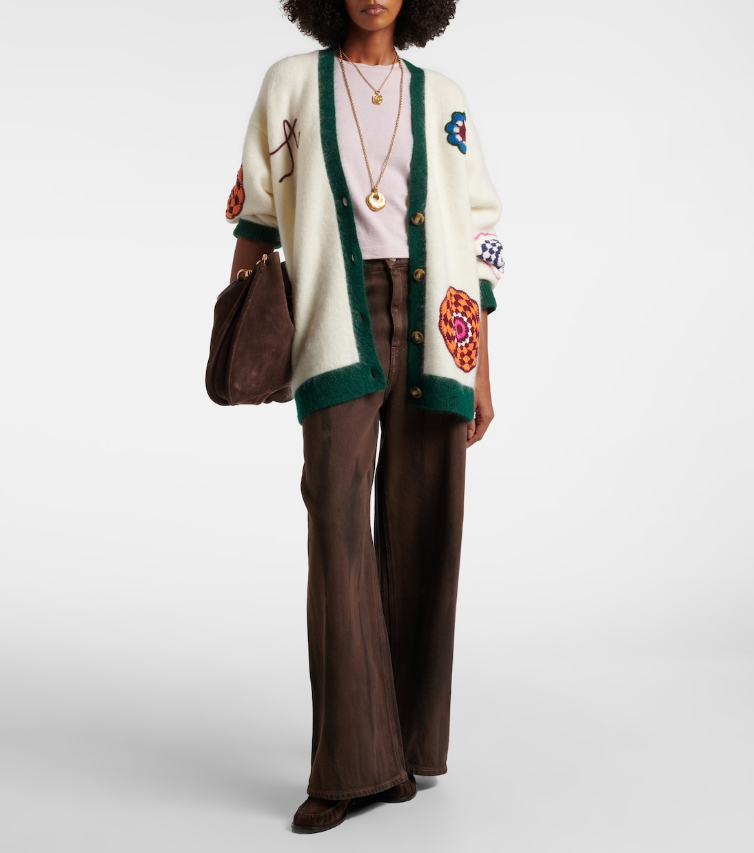 Cardigan mit Häkelstrick | Alémais